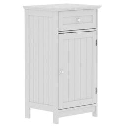 Lassic Hayle Matt White Freestanding Single Bathroom Drawer Cabinet (H) 770mm (W) 430mm (D) 34Cm - thumbnail 1