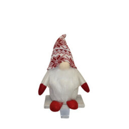 Samuel Alexander 30Cm Plush Gnome Gonk Christmas Stocking Holder Decoration With White Body - thumbnail 4
