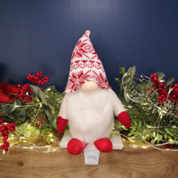 Samuel Alexander 30Cm Plush Gnome Gonk Christmas Stocking Holder Decoration With White Body - thumbnail 2