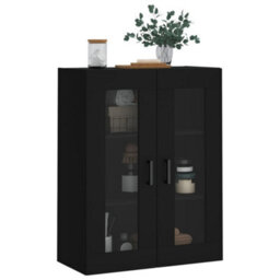 Berkfield Wall Mounted Cabinet Black 69.5X34X90 Cm - thumbnail 4