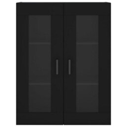 Berkfield Wall Mounted Cabinet Black 69.5X34X90 Cm - thumbnail 7