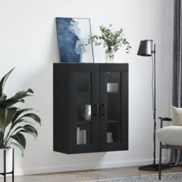 Berkfield Wall Mounted Cabinet Black 69.5X34X90 Cm - thumbnail 3