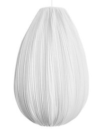 Wyld And Coco Modern Grey Cotton Shade Pendant Light - Soft Ambient Lighting For Living Room, Kitchen, Bedroom, Adjustable Cord - thumbnail 3