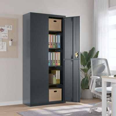 Berkfield File Cabinet Anthracite 90X40X200 Cm Steel - image 1