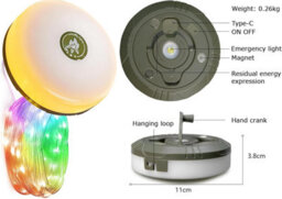 4-In-1 32.8Ft Camping String Lights, 8 Modes Usb Rechargeable Waterproof Outdoor Hanging Lights For Tent Patio Garden Party Gift - thumbnail 5