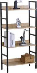 Celino 4 Tier Bookshelf, Ladder Shelf Bookcase For Bedroom, Industrial Book Shelves Storage Rack With Metal Frame For Home Office - thumbnail 2