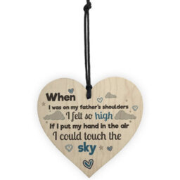 Red Ocean Fathers Shoulders Hanging Wooden Heart Fathers Day Gifts For Him Special Present - thumbnail 5