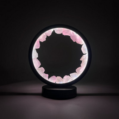 Cello Gleneagles Circle Earth Led Natural Crystal Lamp Rose Quartz Natural Healing Stone Dimmable Led - image 1