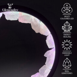 Cello Gleneagles Circle Earth Led Natural Crystal Lamp Rose Quartz Natural Healing Stone Dimmable Led - thumbnail 3