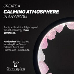 Cello Gleneagles Circle Earth Led Natural Crystal Lamp Rose Quartz Natural Healing Stone Dimmable Led - thumbnail 4