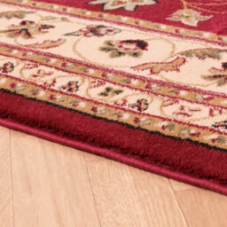 Red Traditional Bordered Floral Rug For Living Room Bedroom And Dining Room-80Cm X 150Cm - thumbnail 4