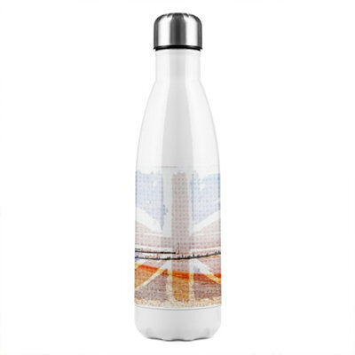 Benjamin Tate Design Union Jack Beach Stainless Steel Bottle Designer Style - image 1