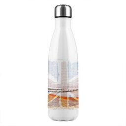 Benjamin Tate Design Union Jack Beach Stainless Steel Bottle Designer Style - thumbnail 1