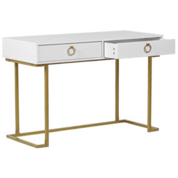 Beliani Console Table Westport 115 Cm 50 Cm With Drawers White/ Gold - thumbnail 6