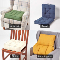 Homescapes Forest Green Cotton Dining Booster Cushion - thumbnail 8