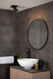 Lucide Taylor Modern Ceiling Spotlight Bathroom - Led Dim To Warm - Gu10 - 1X5W 2200K/3000K - Ip44 - Black - thumbnail 4