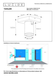 Lucide Taylor Modern Ceiling Spotlight Bathroom - Led Dim To Warm - Gu10 - 1X5W 2200K/3000K - Ip44 - Black - thumbnail 5