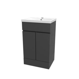Nes Home Dark Grey 500mm Pvc Freestanding Bathroom Basin Vanity Unit - thumbnail 7
