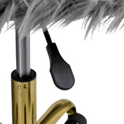 Beliani Desk Chair Margate Faux Fur Grey - thumbnail 8