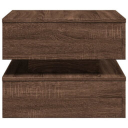 Berkfield Coffee Table With Led Lights Brown Oak 50X50X40 Cm - thumbnail 8