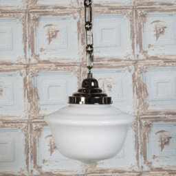 Frith Nickel Opaque Schoolhouse Stairwell Pendant Light - Se Home - thumbnail 6