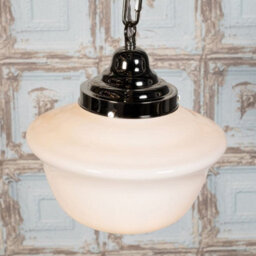 Frith Nickel Opaque Schoolhouse Stairwell Pendant Light - Se Home - thumbnail 2