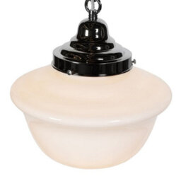 Frith Nickel Opaque Schoolhouse Stairwell Pendant Light - Se Home - thumbnail 5