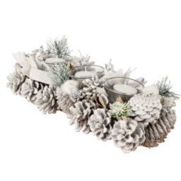 Dibor Wild Wonderland Trio Xmas Table Decoration Centrepiece Christmas Décor Candle Holder - thumbnail 2