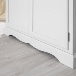 Statement Furniture Romance Double Wardrobe French Style With Crystal Handles - True White - thumbnail 3