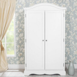 Statement Furniture Romance Double Wardrobe French Style With Crystal Handles - True White - thumbnail 1