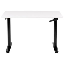 Beliani Manual Adjustable Standing Desk Destinas White/ Black 120 Cm 72 Cm - thumbnail 4
