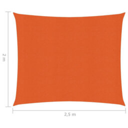 Berkfield Sunshade Sail 160 G/m2 Orange 2X2.5 M Hdpe - thumbnail 6