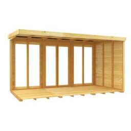 Diy Sheds 12X7 Pent Summer House (Full Height Window) - thumbnail 3