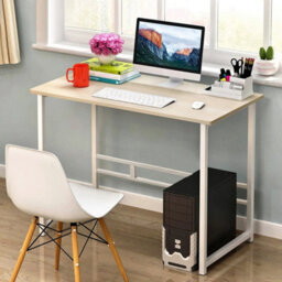Beige Computer Desk Laptop Pc Study Table Home/office Desk Furniture - thumbnail 4
