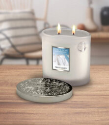 Heart and Home Heart & Home Fresh Linen  Twin Wick Ellipse Soy Candle - 40 Hours Burn - thumbnail 2