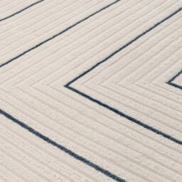 The Rugs Carmel Cream/blue Geometric Design Area Rug And Runner Non Shedding, Stain Resistant, Soft - thumbnail 4