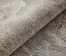 Ivory Grey Taupe Abstract Jute Polyester Modern Living Room, Bedroom Rug - 80Cm X 150Cm - thumbnail 3
