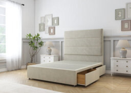 "Comfort Rosa Cream Plush Divan Bed Base No Drawers - 26"" Strutted  3' Single" - thumbnail 5