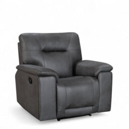 Faux Leather Grey Murcia Manual Recliner Chair - thumbnail 4