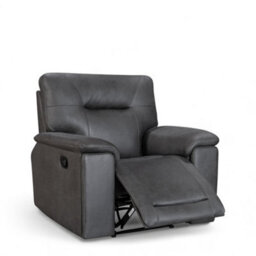Faux Leather Grey Murcia Manual Recliner Chair - thumbnail 5