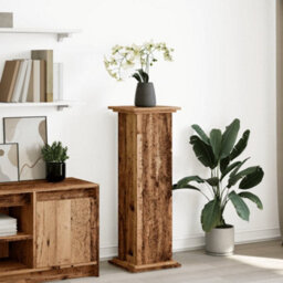 Walplus Display Stand With Storage Old Wood 31X30X90 Cm Engineered Wood - thumbnail 1