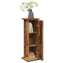 Walplus Display Stand With Storage Old Wood 31X30X90 Cm Engineered Wood - thumbnail 4