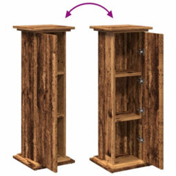 Walplus Display Stand With Storage Old Wood 31X30X90 Cm Engineered Wood - thumbnail 9