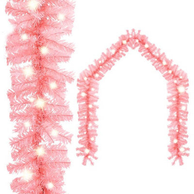 Walplus Christmas Garland With Led Lights 10 M Pink - image 1