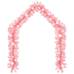 Walplus Christmas Garland With Led Lights 10 M Pink - thumbnail 3