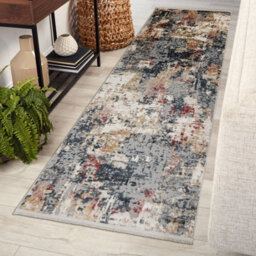 RugsX Distin 0123A Pink Powder White Modern Carpet, Runner - Abstraction, Vintage, 80X250 Cm - thumbnail 5