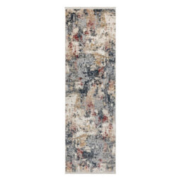 RugsX Distin 0123A Pink Powder White Modern Carpet, Runner - Abstraction, Vintage, 80X250 Cm - thumbnail 2
