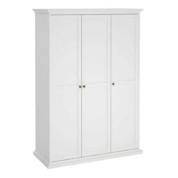 Wyld Haus Osaka Farmhouse 3-Door White Wooden Wardrobe - thumbnail 3