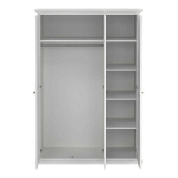 Wyld Haus Osaka Farmhouse 3-Door White Wooden Wardrobe - thumbnail 8