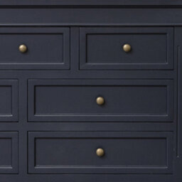 Melody Maison Large 7 Drawer Chest Of Drawers & Pair Of Bedside Tables - Daventry Navy Black Range - thumbnail 3